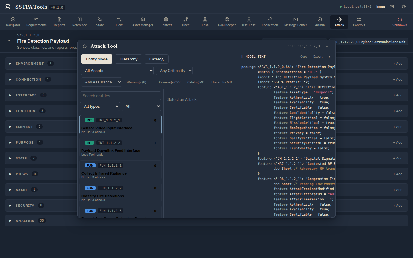 Attack Tool in Light and Dark. — Dark theme