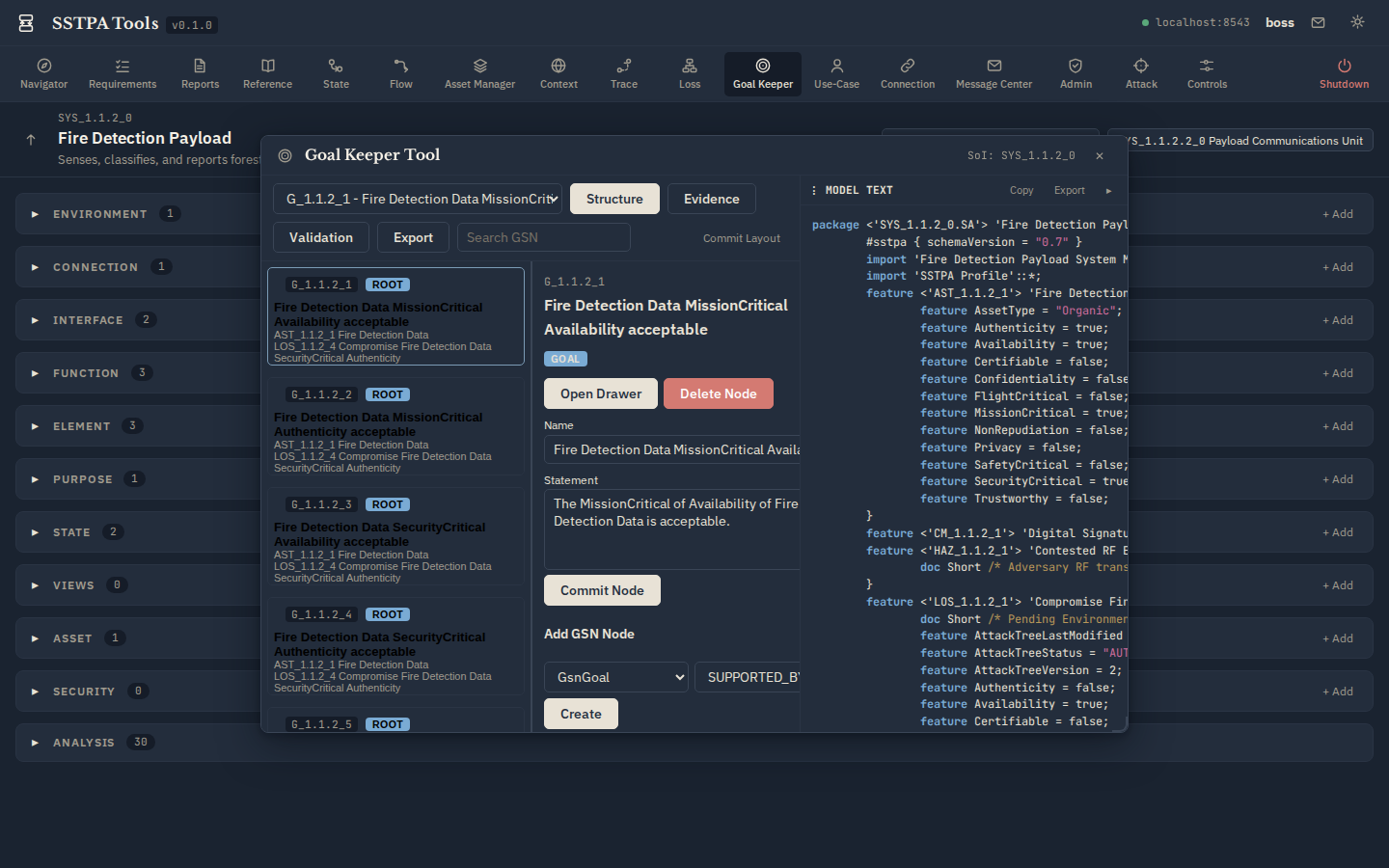 Goal Keeper Tool in Light and Dark. — Dark theme
