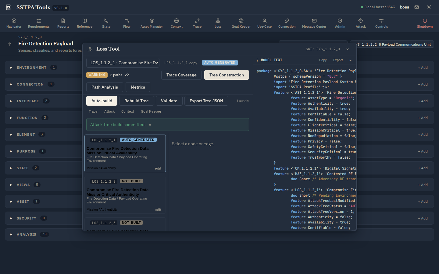 Loss Tool in Light and Dark. — Dark theme