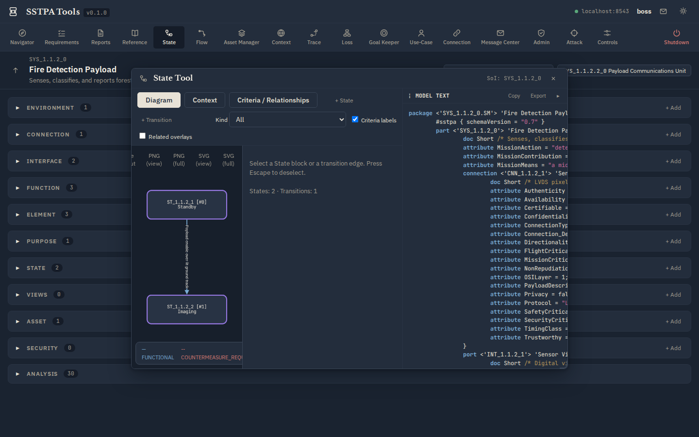 State Tool in Light and Dark. — Dark theme