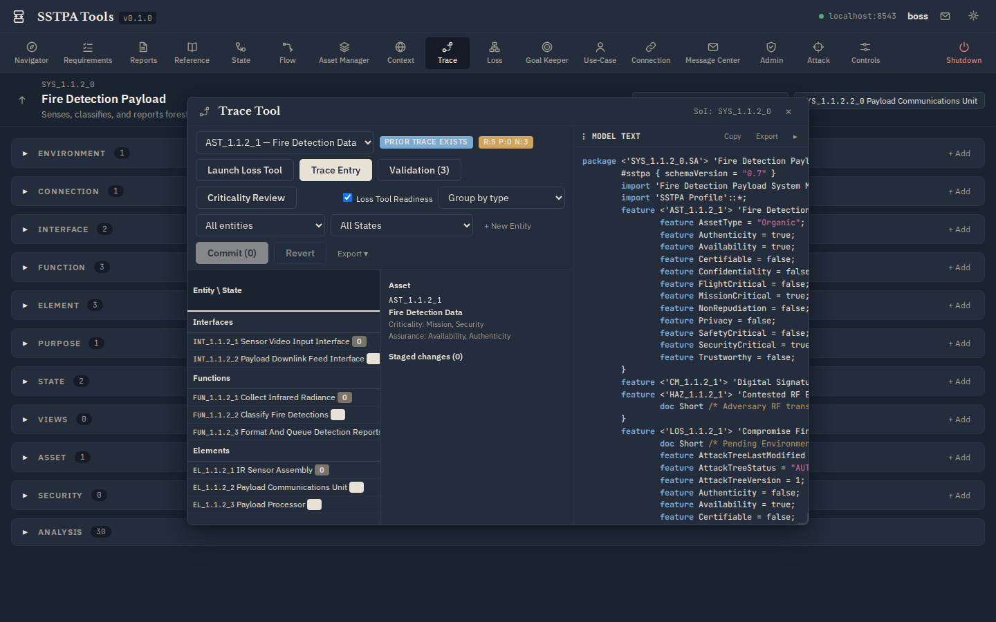 Trace Tool in Light and Dark. — Dark theme