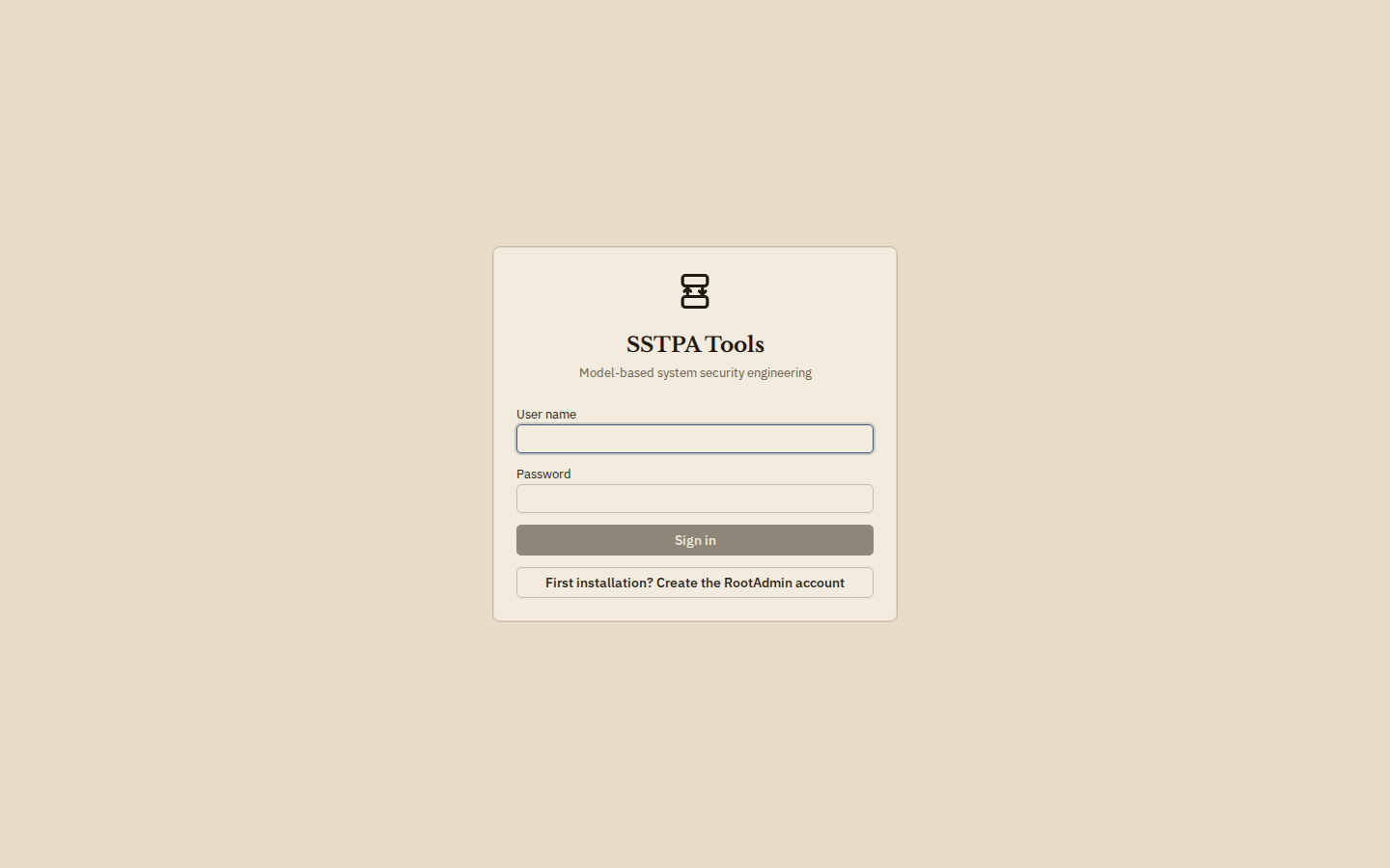 Login screen before authentication. — Light theme