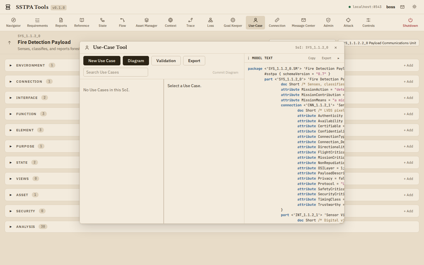 Use-Case Tool. — Light theme
